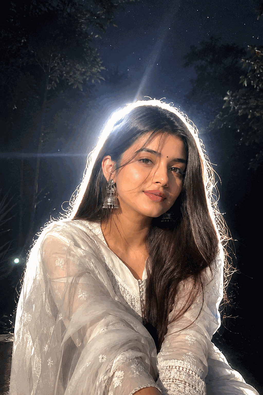 Viral Cinematic Night Halo Portrait AI Prompt for Google Gemini — AI image prompt preview