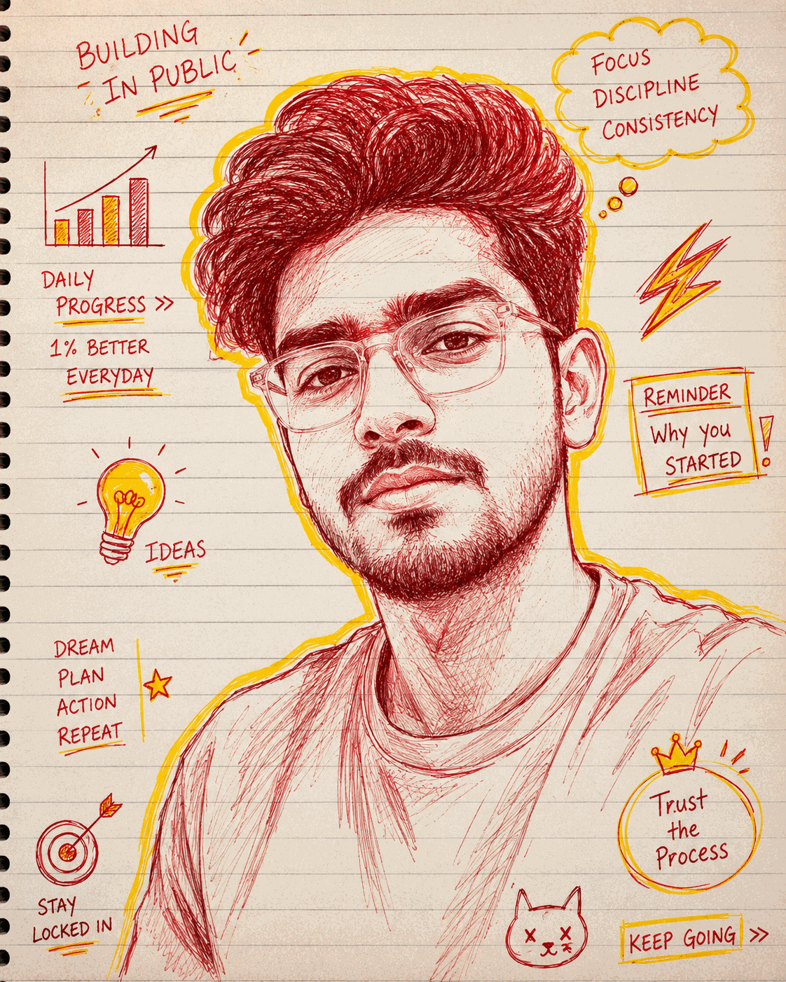 Hand Drawn Doodle Portrait AI Prompt — AI image prompt preview